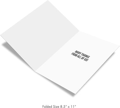 NobleWorks - 1 Jumbo School Teacher Thank You Notecard From US, Everyone w/Envelope (8.5 x 11 Inch) Team Sports Athlete Gratitude, Coaches and Mentor Notecard - Great Coach Thank You J6767TYG-US