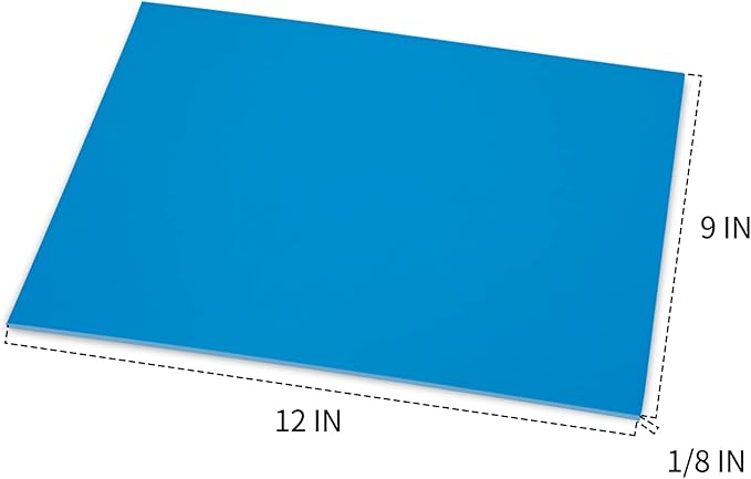 Falling in Art Soft Linoleum Carving Block, 9 Inches by 12 Inches, Blue, 4-Pack