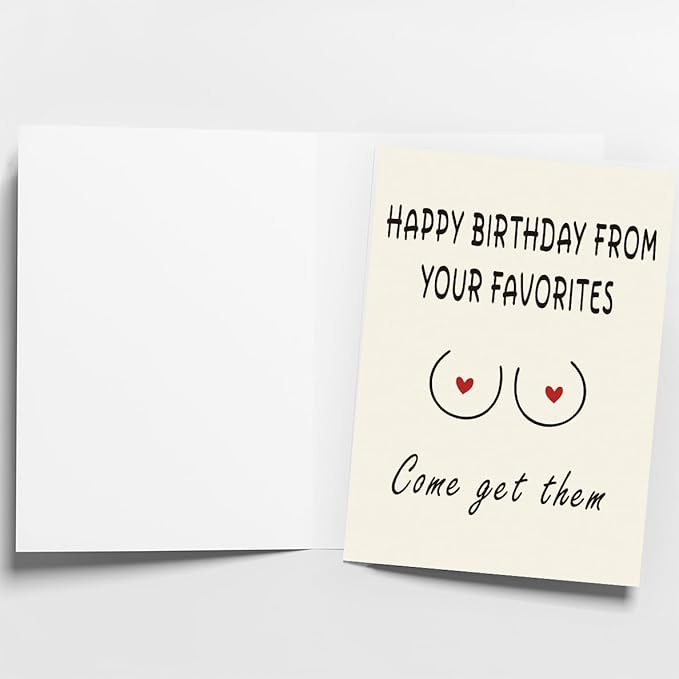 Naughty Birthday Card for Men, Husband, Boyfriend, and Him | Happy Birthday Gifts & Decorations for Men