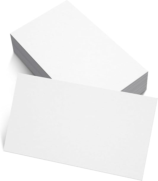 100 Sheets White Cardstock Thick Paper - Blank Heavy Weight 350gsm Cover Card Stock for Invitations,Stationery Printing,Scrapbooking,Crafts,DIY Cards, Paper Crafting (3x5 Inches)