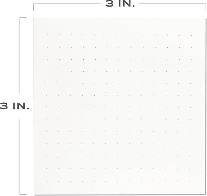 Sticky Notes Dots Grid 12pk | 3x3 Inch Small Self Stick Notepads for Desk and School Supplies
