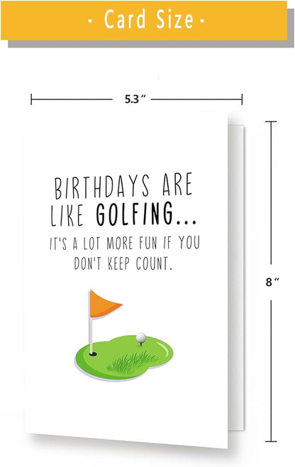Funny Golf Birthday Card for Men Women,Happy Birthday Gift for Golfer,Golf Birthday Card for Husband Boyfriend Dad Brother boss
