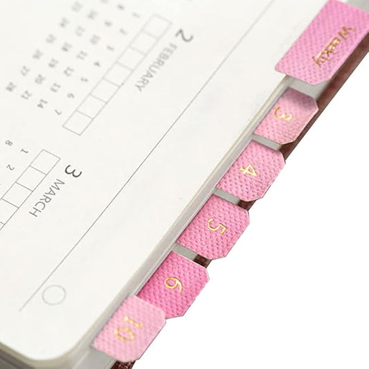 10 Sheets Monthly Adhesive Index Tabs Colorful Monthly Separator Tabs for Office Study Planners Organizations (Elegant)