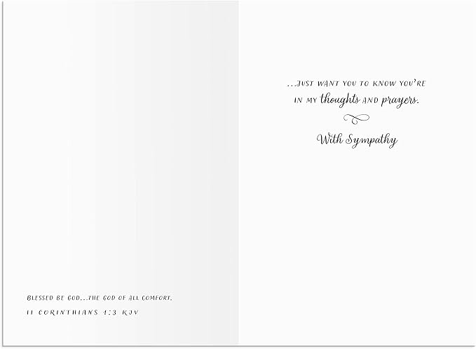 DaySpring - When Words are Hard to Find - 4 Watercolor Greeting Card Design Assortment with Scripture - 12 Sympathy Boxed Cards & Envelopes (U1204)