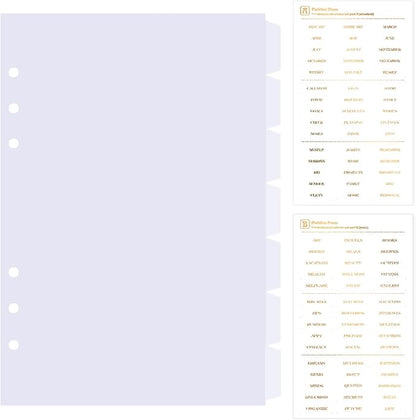 DY.2ten Clear Dividers for 6 Ring Binder, 7-Tab Sturdy Plastic Dividers, A5 Index Divider, 6 Hole Binder Dividers, Insertable Notebook Planner Tab Dividers for Binders