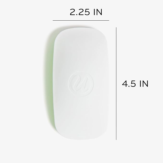 U Brands Magnetic Dry Erase Board Felt Eraser, 4.5"x2.25"x1", 2-tone White and Green, Lightweight Modern Design