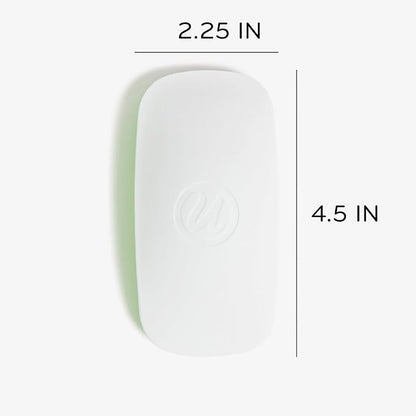 U Brands Magnetic Dry Erase Board Felt Eraser, 4.5"x2.25"x1", 2-tone White and Green, Lightweight Modern Design