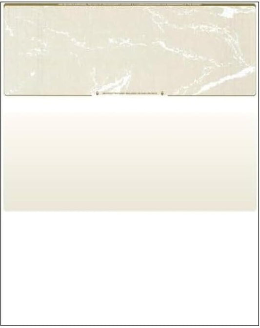 Compuchecks Top Blank Check Paper - 250 Pack, Quick-Books & Laser Printer Compatible - Security Business Checks with Voucher - 8.5" x 11" Gold Marble