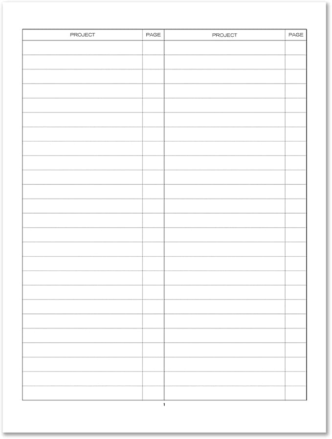 BookFactory Project Diary/Project Management Logbook - Hardbound, 100 Pages, 8.5" x 11" (JOU-100-7CS-VM(Projects))