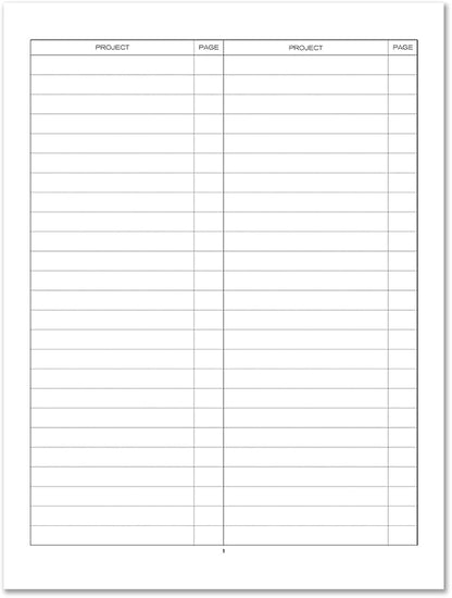 BookFactory Project Diary/Project Management Logbook - Hardbound, 100 Pages, 8.5" x 11" (JOU-100-7CS-VM(Projects))