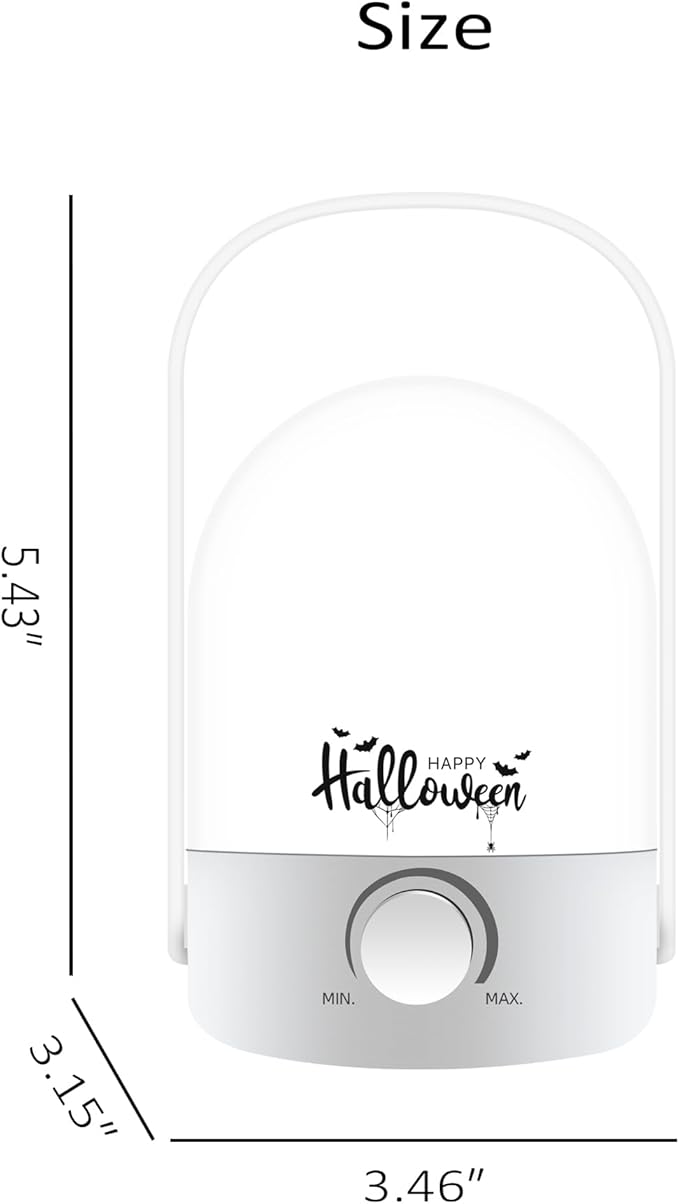 Rechargeable Lamp 1200mAh Small Bedside Rechargeable Lanterns Dimmable Led Cordless Tent Light Holiday Gifts Work,White A