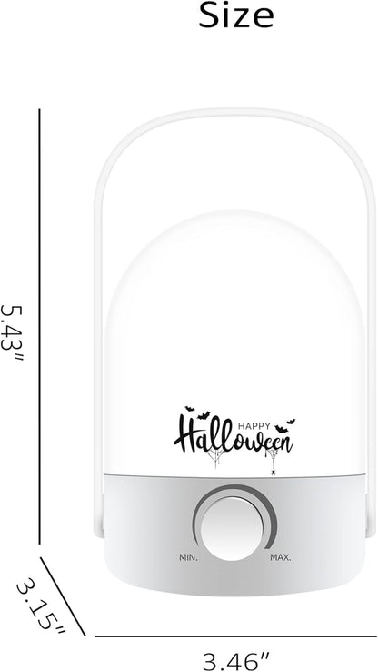 Rechargeable Lamp 1200mAh Small Bedside Rechargeable Lanterns Dimmable Led Cordless Tent Light Holiday Gifts Work,White A