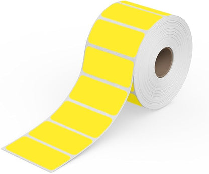 Rollo Direct Thermal 2x1 Sticker Labels - Roll of 1,000 Yellow Thermal Labels - Multi-Purpose Thermal Printer Stickers