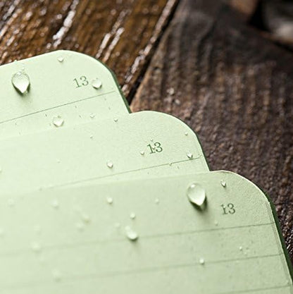 Rite in the Rain Weatherproof Mini-Stapled Notebook, 3 1/4" x 4 5/8", Green Cover, Universal Pattern, 3 Pack (No. 971FX-M), 4.625 x 3.5 x 0.125