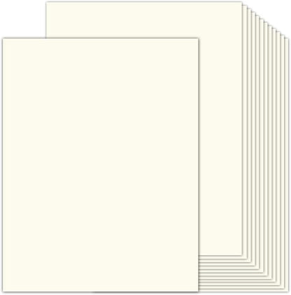 100 Sheets Cream Cardstock 8.5 x 11 Ivory Paper, Goefun Off White Card Stock Printer Paper for Cards Making, Office Printing, Certificate