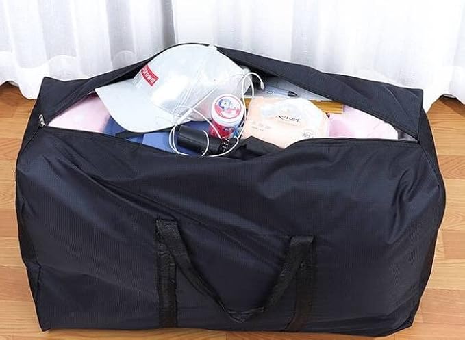 Extra Large Storage Bag for Moving 2 PCS Travel Bag Waterproof Large Moving Bag with Double Zippers and Reinforced Handles Large Capacity Duffle Bag for Moving Traveling Home Storage Packing
