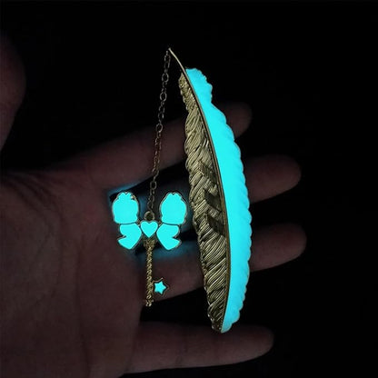 Zodiac Feather Bookmark Gifts for Women Men, Cool Metal Bookmark Glow in The Dark Gemini Bookmark, Luminous Star Sign Constellation Horoscope Bookmark Gifts