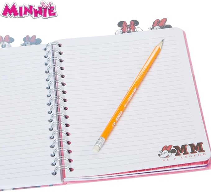 Innovative Designs Disney Minnie Mouse Journal Notebook, Spiral Bound, 96 Lined Pages, 8 x 7 inches, Pink