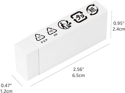 Amazon Basics Block White Eraser, 10 pack