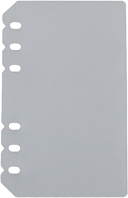 EvZ Transparent Flyleaf for 7 Inches Journal Organizer Diary A6 Notepad Notebook 6 Holes Ring Binder, Flexible Transparent, Set of 2Pcs