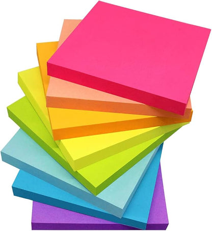 Vanpad Pop Up Sticky Notes 3x3 Inches,Bright Colors Refills Self-Stick Pads, Easy to Post for Home, Office, Notebook, 16 Pads/Pack