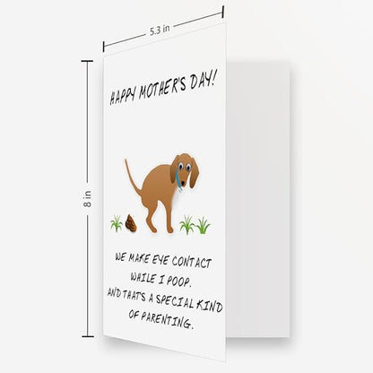 OJsensai Happy Mother's Day Card from Dog, Personalized Mothers Day Gifts for Dog Mom Grandma, Funny Dog Mothers Day Card for Women, Unique Gift Idea for Dog Owner