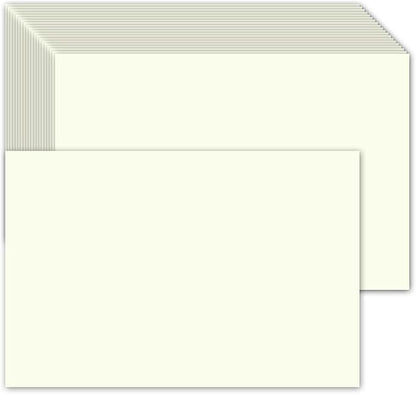 50 Pack 5x7 Ivory Color Cardstock Paper Blank Thick Heavyweight 92lb Cream Card Stock for Making Invitations cards, Postcards