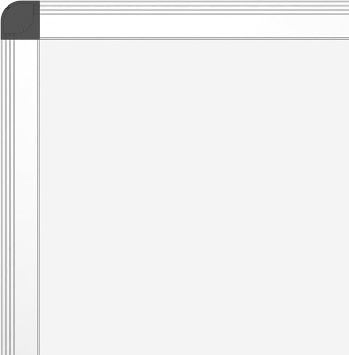 VIZ-PRO Magnetic Dry Erase Board, 60 X 48 Inches, Silver Aluminium Frame