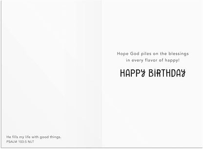 DaySpring - Birthday - Oh Happy Day - 4 Birthday Art Design Assortment with Scripture - 12 Birthday Boxed Cards and Envelopes