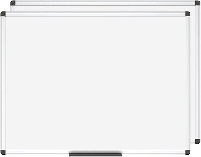 VIZ-PRO Magnetic Whiteboard/Dry Erase Board, 48 X 36 Inches, Pack of 2