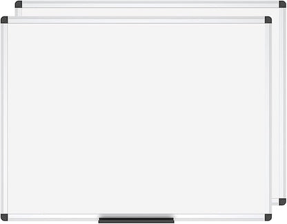 VIZ-PRO Magnetic Whiteboard/Dry Erase Board, 48 X 36 Inches, Pack of 2