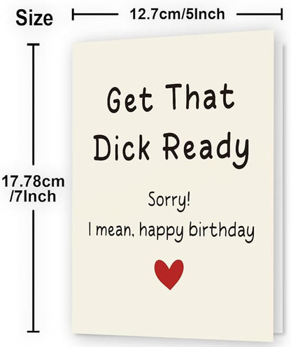 Naughty Birthday Card for Men, Husband, Boyfriend, and Him | Happy Birthday Gifts & Decorations for Men