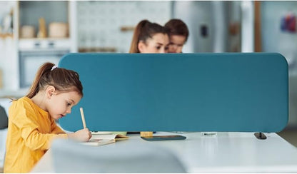 Desk Dividers, Desk Privacy Panel Shield Board for Student, Office, Classroom, Home, Free Standing Scratch Resistance, 48"x18", Sapphire