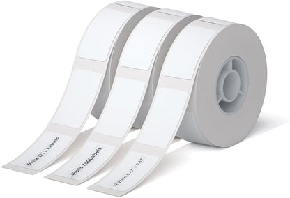 NIIMBOT D11 Label Maker Tape Adhesive White Label Paper 0.47" X 0.87" (12 X 22mm) 260 Labels/Roll, Compatible for NIIMBOT D11 D110 Label Printer, Thermal Paper Black on White, 3-Roll
