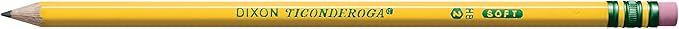 Ticonderoga Wood-Cased Pencils, Pre-Sharpened, 2 HB Soft, Yellow, 12 Count