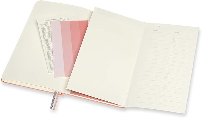 Moleskine Art Logbook, Hard Cover, Large (5" x 8.25"), Dotted, Coral Pink, 160 Pages