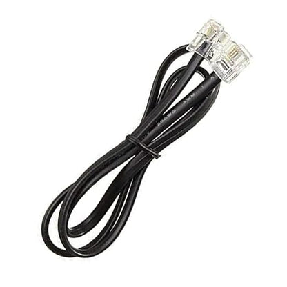 Telephone Line Cable, 3ft/1m Phone Cord Wire Male to Male RJ11 6P4C Modular Plug Modular Jack Ends Works for Phone, Modem, Fax Machine, Landline Telephone (Black)