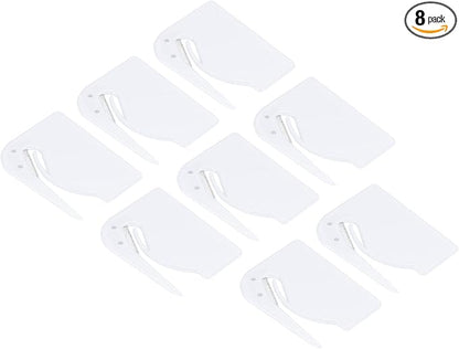 PATIKIL Letter Opener Envelope Slitter, 8 Pcs Mail Slitter with Razor Safe Mail Opener for Envelope Paper Package Open for Home, Office White