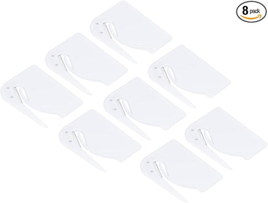 PATIKIL Letter Opener Envelope Slitter, 8 Pcs Mail Slitter with Razor Safe Mail Opener for Envelope Paper Package Open for Home, Office White