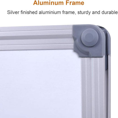 Large 60 x 40-in Magnetic Dry Erase Board with Pen Tray| Wall-Mounted Aluminum Message Presentation Memo White Board for Office Home and School