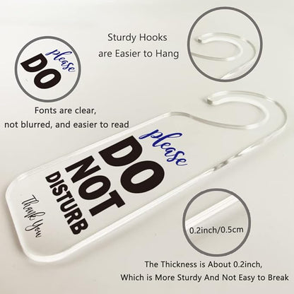 Do Not Disturb Door Sign Engraved Acrylic Hanger Handle Home Decor Acrylic Banner Acrylic Hanging Sign Door Plaque Handmade Office Hanging Sign Please Do Not Disturb