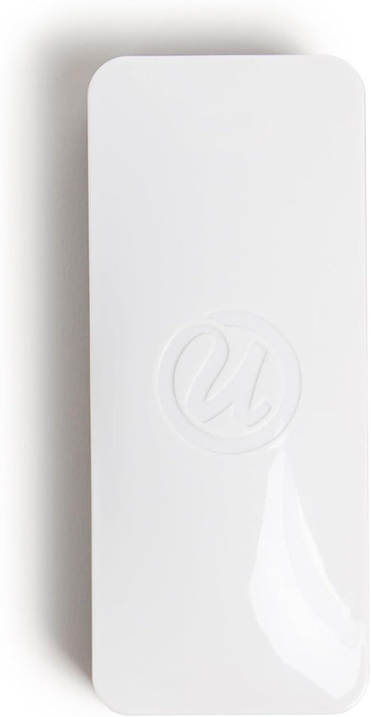 U Brands Magnetic Dry Erase Board Felt Eraser, 2"x5"x1", White, Lightweight Modern Design