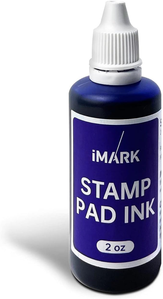 iMARK Premium Refill Ink for Self-Inking Stamps, Daters and Stamp Pads (2 oz, Blue)