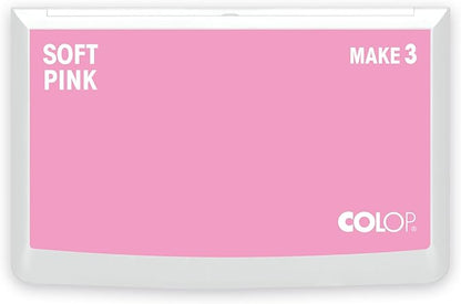 COLOP Make Series, Ink Stamp Pads, with Non-Toxic Premium Ink, Water-Based Acid-Free (Soft Pink, Make 3-3-1/2" x 6-1/4")