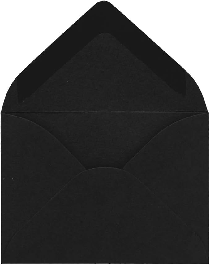 LUXPaper #17 Mini Envelopes | 2 11/16" x 3 11/16" | Midnight Black | 80lb. Text | 50 Qty