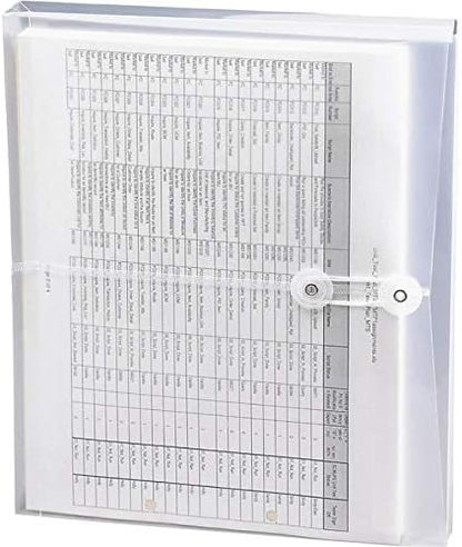 Smead Poly Envelope, 1 1/4 Inch Expansion, String-Tie Closure, Side Load, Letter Size, Clear, 5 per Pack (89521)