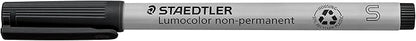 STAEDTLER Lumograph Non-Permanent Wet Erase Marker Pen, Extra Fine Tip, Low Odor Colored Markers, Black, 311-9