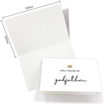 Will You Be My Godfather, God Father's Proposal Card Gifts with Envelope, Cute Gifts for Godather On Wedding Day.（Godfather B）