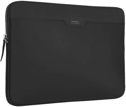 Targus Newport Modern Style Sleeve with Durable Water-Repellent Nylon, Back Zip Pocket Pouch, Protective Slipcase fits 11-12-Inch Laptop/Notebook, Black (TSS1001GL)