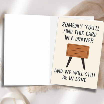 Funny Anniversary Card Gifts for Men, Happy Birthday & Anniversary Greeting Card for Him Husband Boyfriend, Valentines Day Gifts for Him